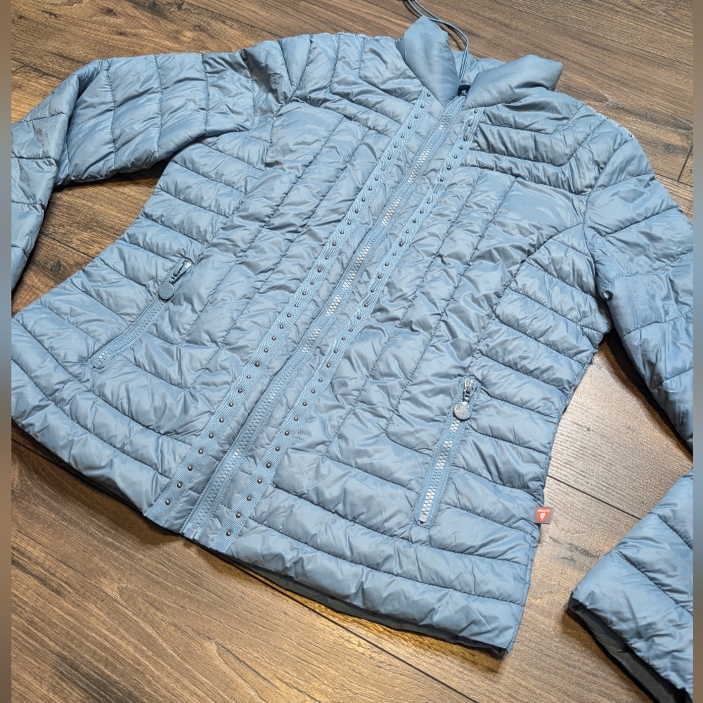 Bernardo Dusty Blue Puffer Coat Size‎ Medium